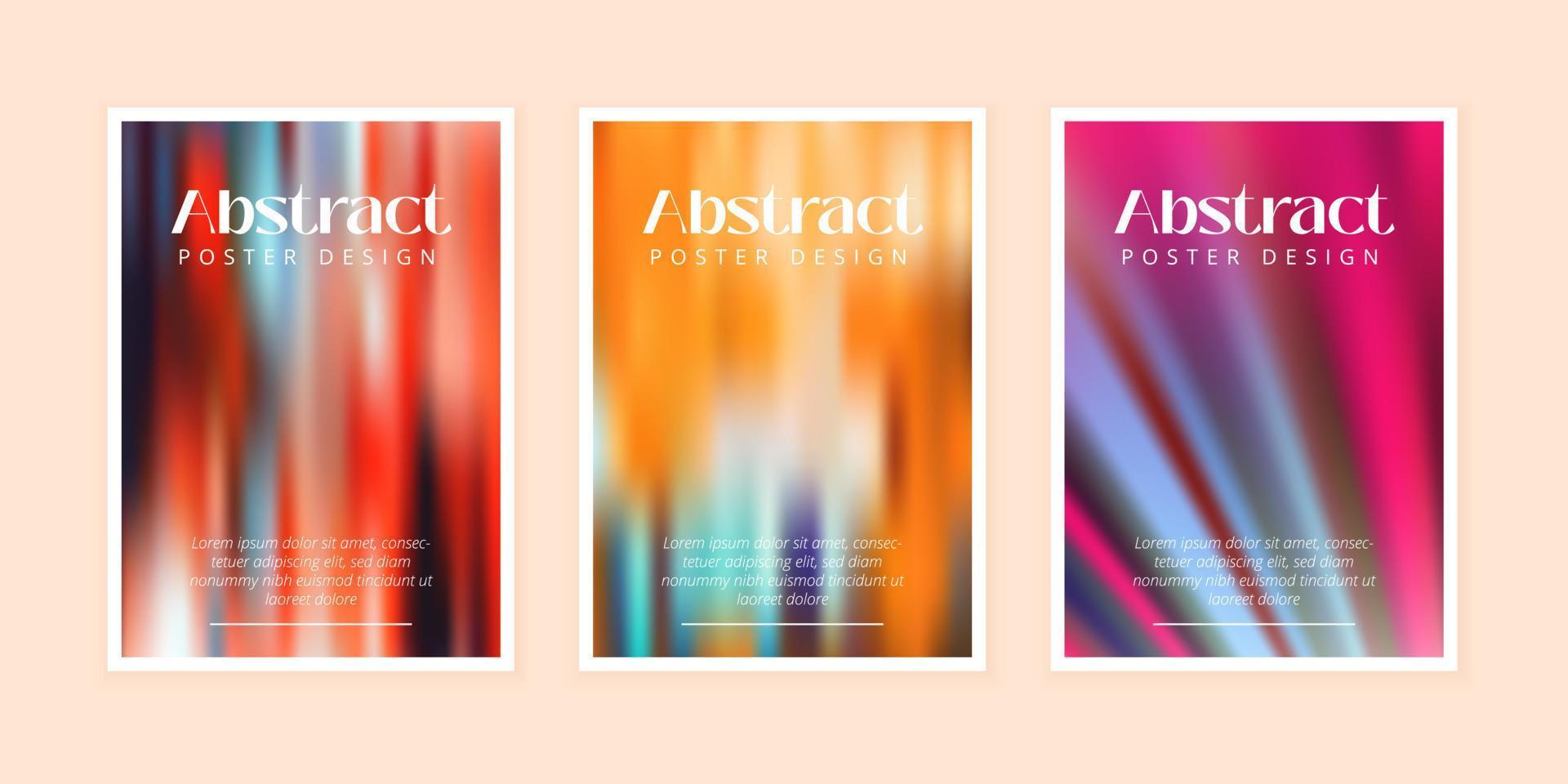 Bundle of Abstract Gradient Poster Design vector