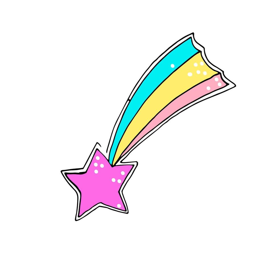 Vector hand drawn doodle star.