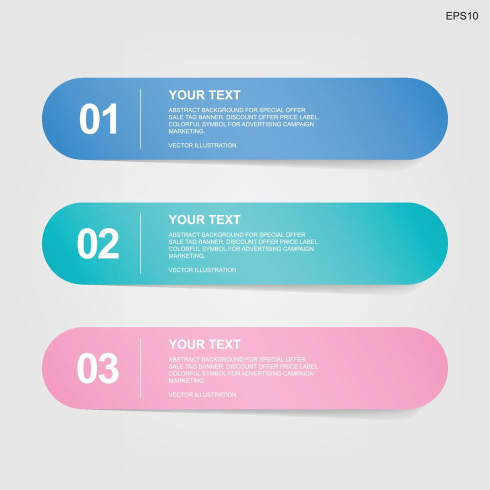 Banner paper tag for business background. Vector. vector
