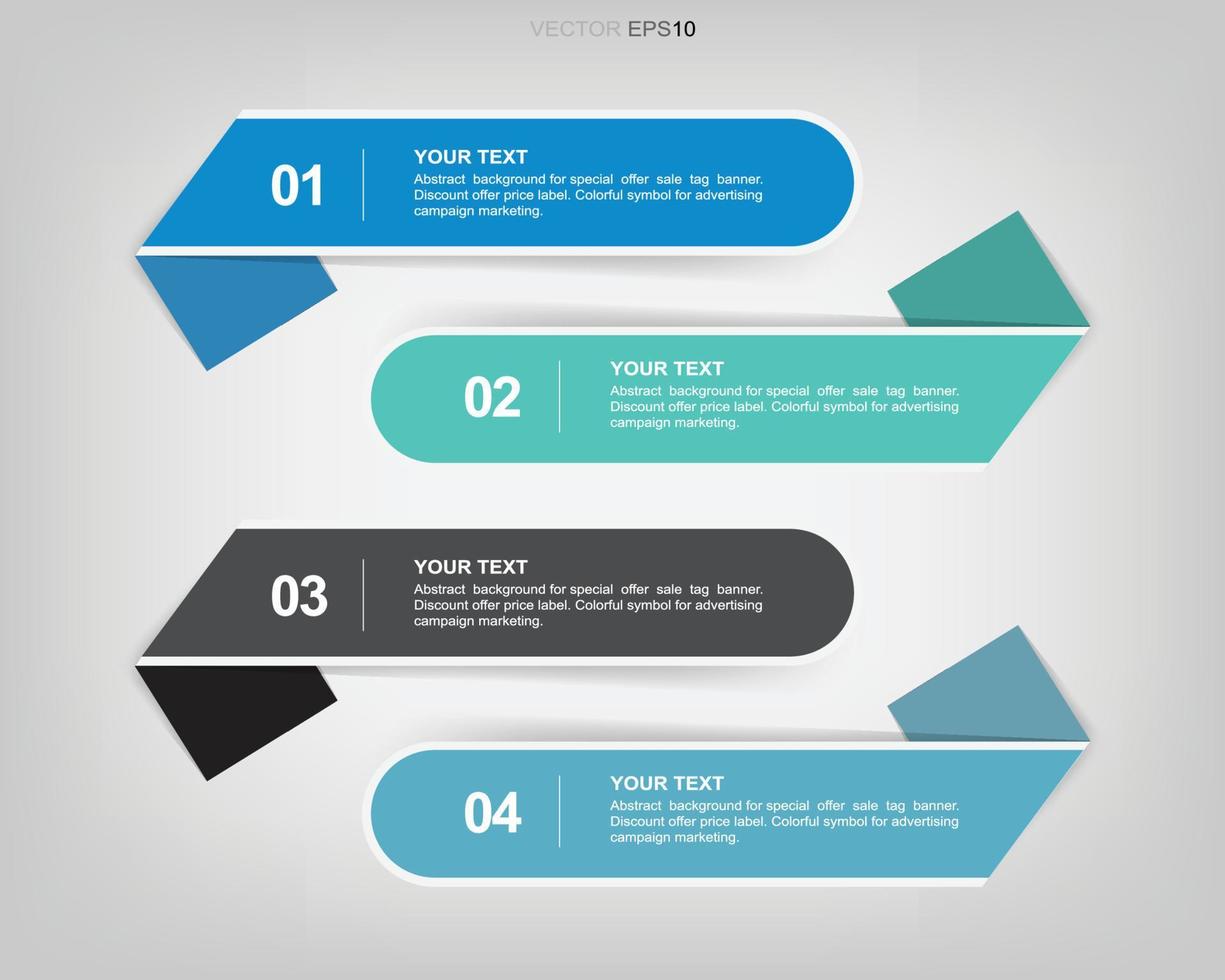 Banner paper tag for business background. Vector. vector