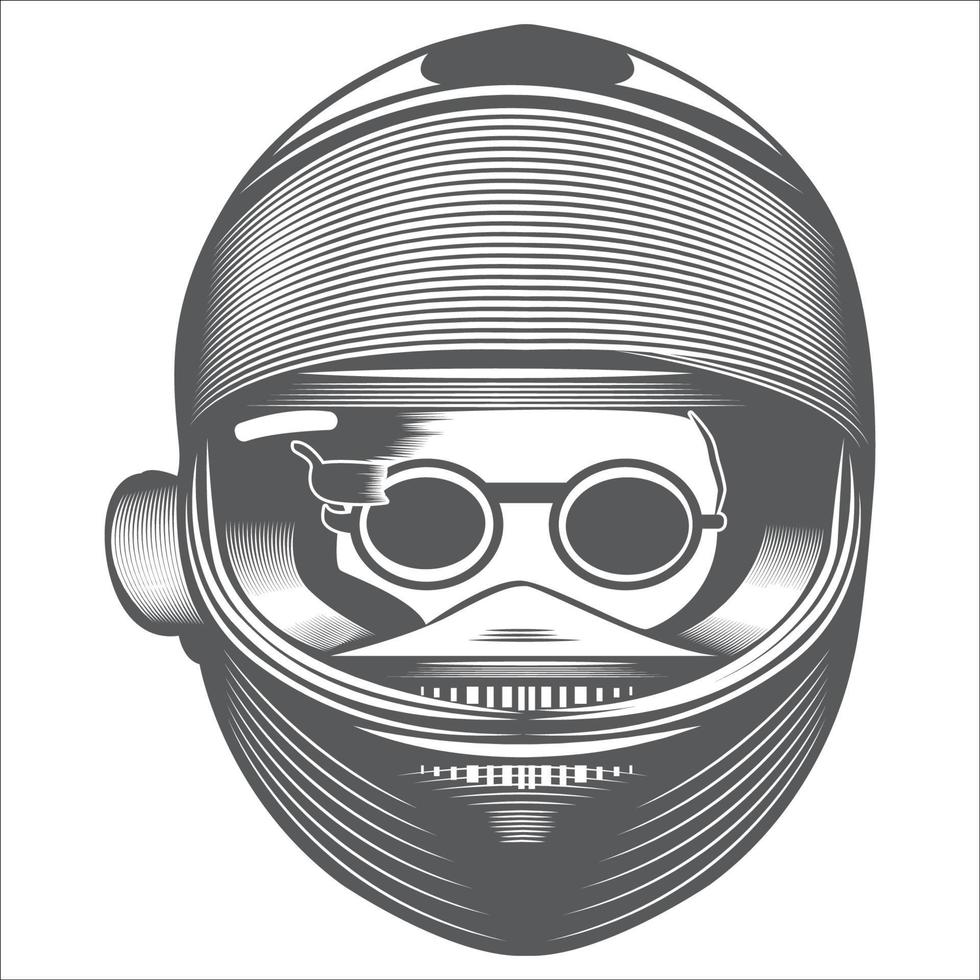 Vintage motorcycle elements collection vector