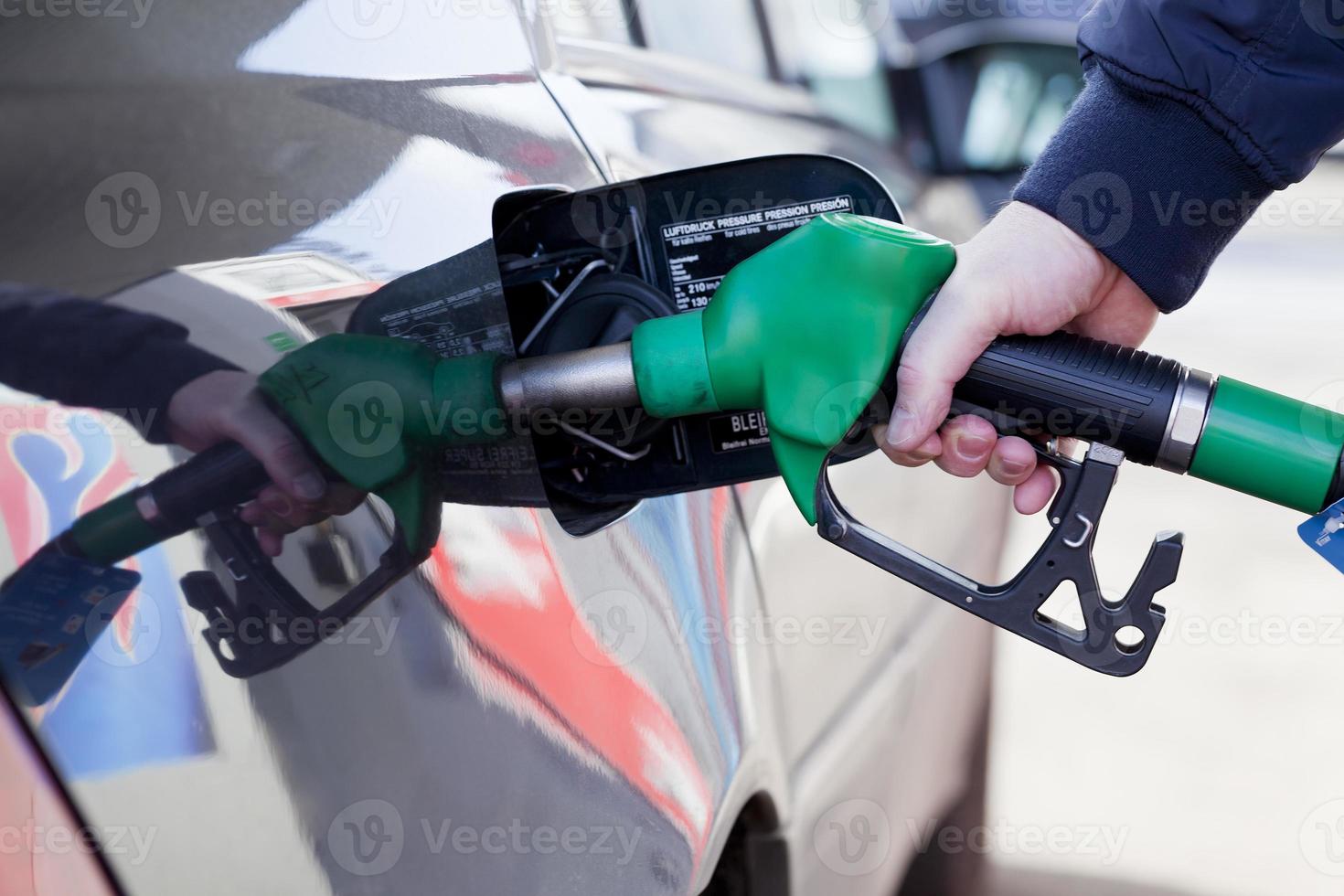 gas station. fuel station. refueling the car photo