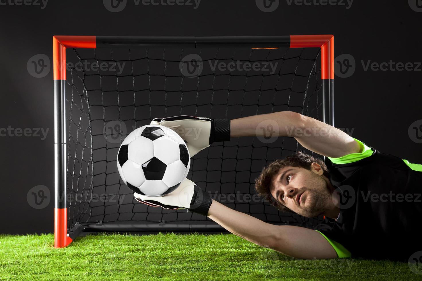 Football. Soccer. Soccer player dribbling with ball photo