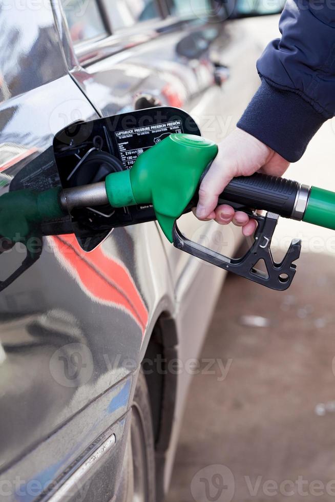 gas station. fuel station. refueling the car photo