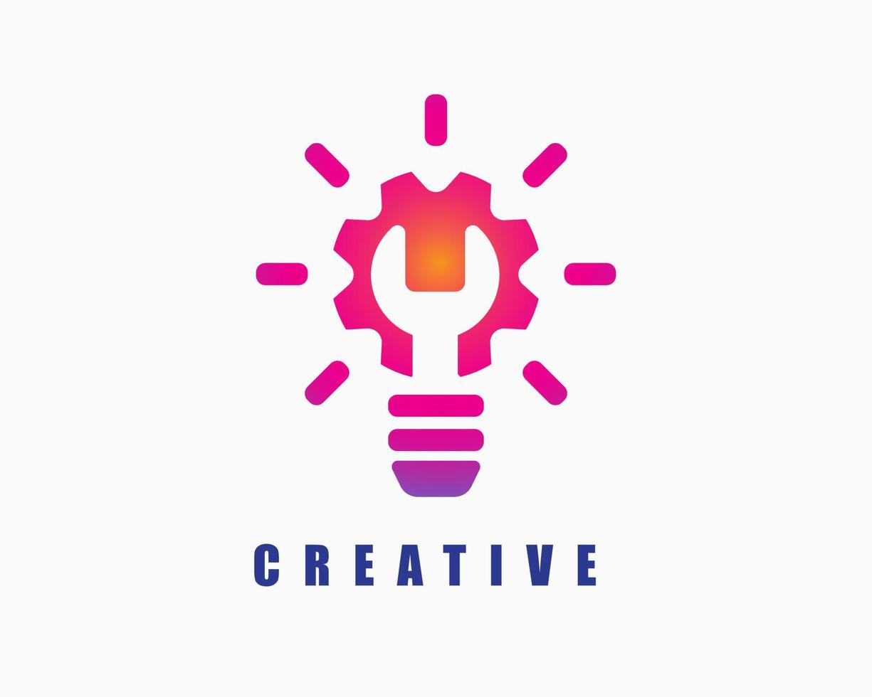 vector de plantilla de diseño de logotipo de idea mecánica