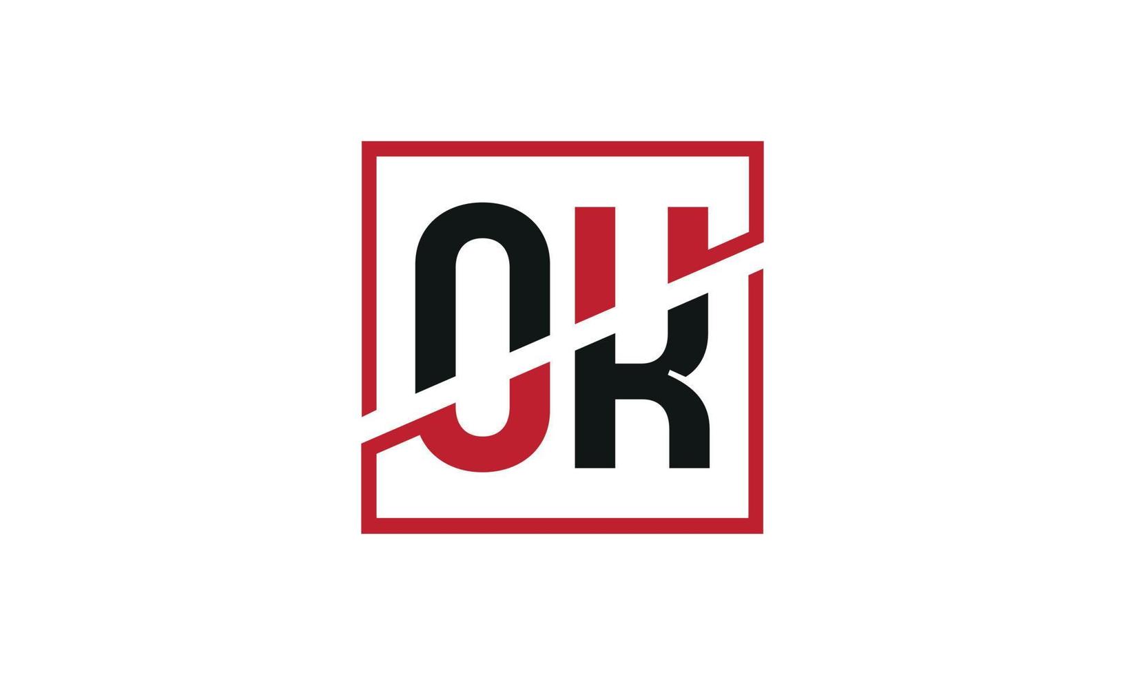 letter OK logo pro vector file pro Vector