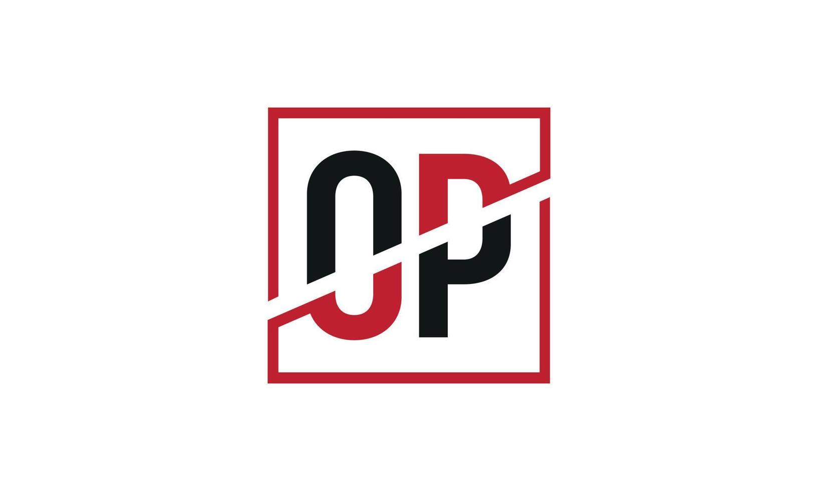 letter OP logo pro vector file pro Vector