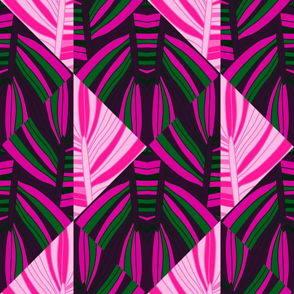 Abstract lines geometric ornament seamless pattern. Wave mosaic geometric endless wallpaper. vector