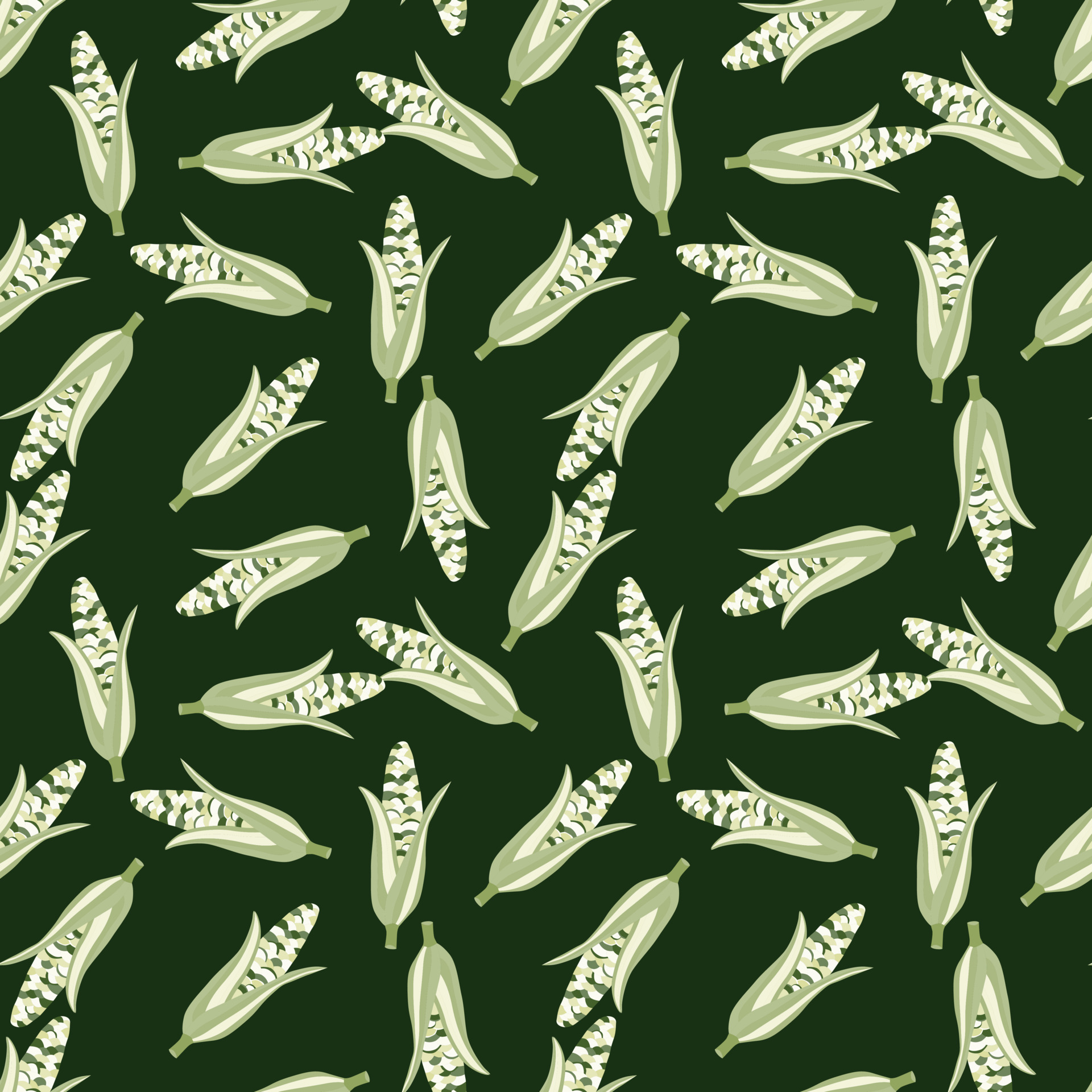 Corn plants seamless pattern. Corn cobs endless wallpaper. 13153254