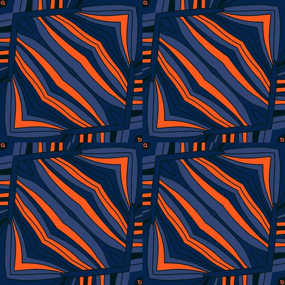 Abstract lines geometric ornament seamless pattern. Wave mosaic geometric endless wallpaper. vector