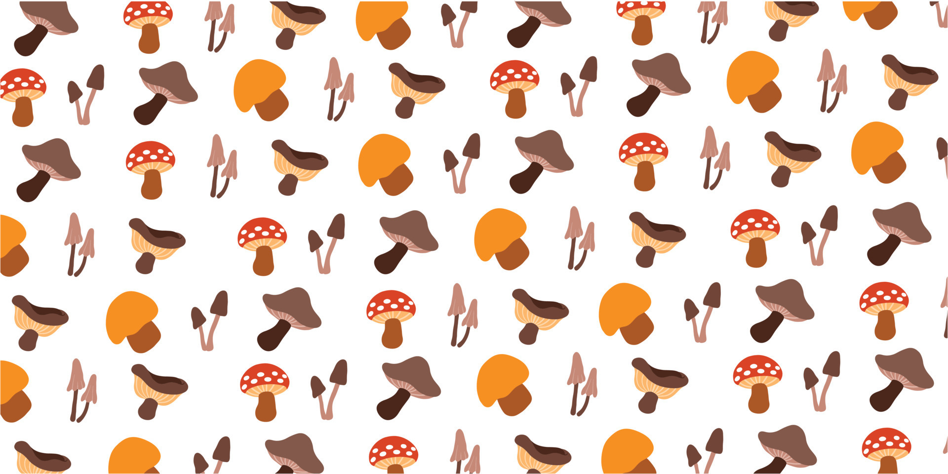 Cute Food Pattern Background Wallpaper Mushroom Stock Illustration  2052542573  Shutterstock