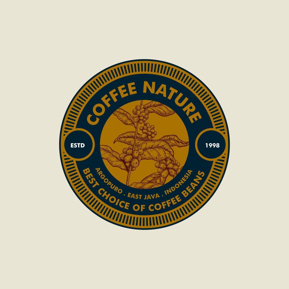 vintage coffee logo design vector