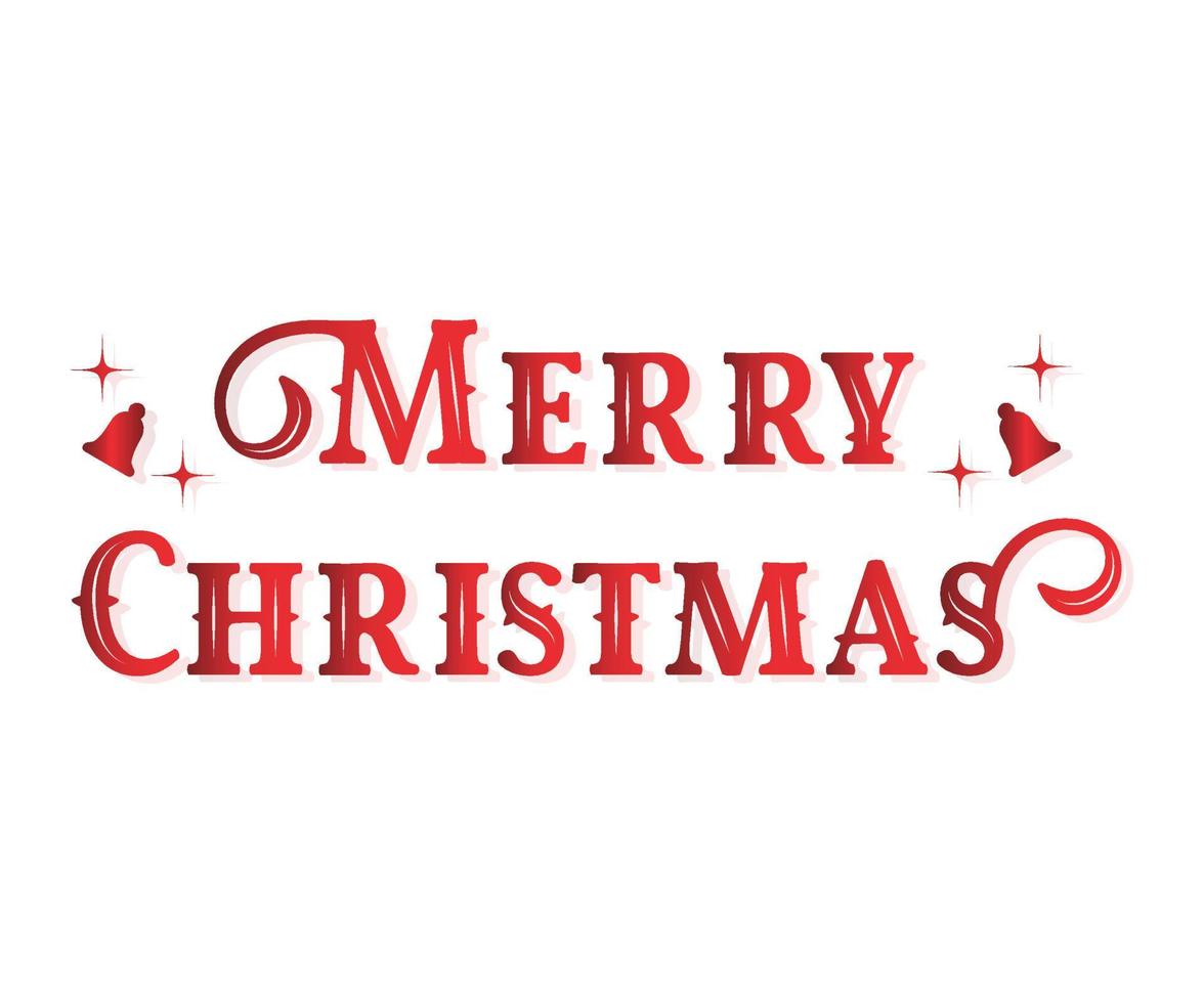 Merry Christmas calligraphy hand lettering isolated on white. Christmas, Happy New Year and winter holidays typography poster. Easy to edit vector template for greeting card, mugs, banner, poster.