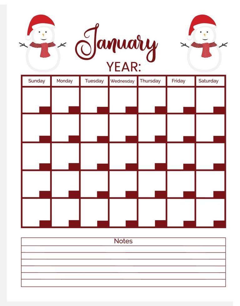 7 day planner Tracker vector