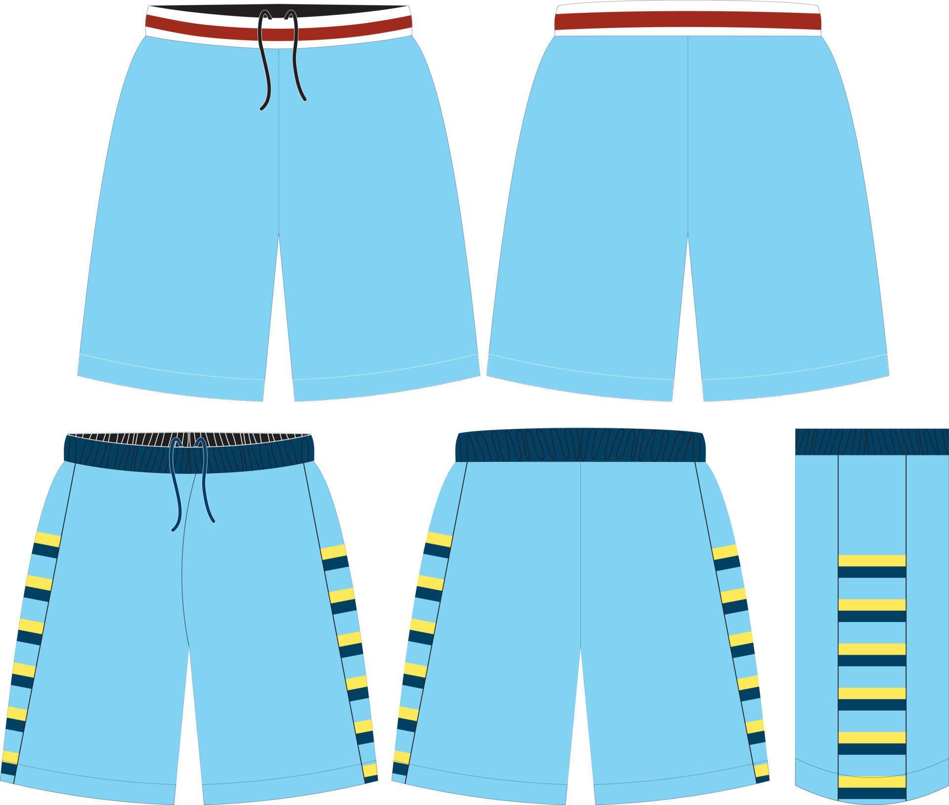 Basketball Uniform Shorts Template for Basketball Club Front and Back Basketball Uniform Shorts Template for Basketball Club Front and Back