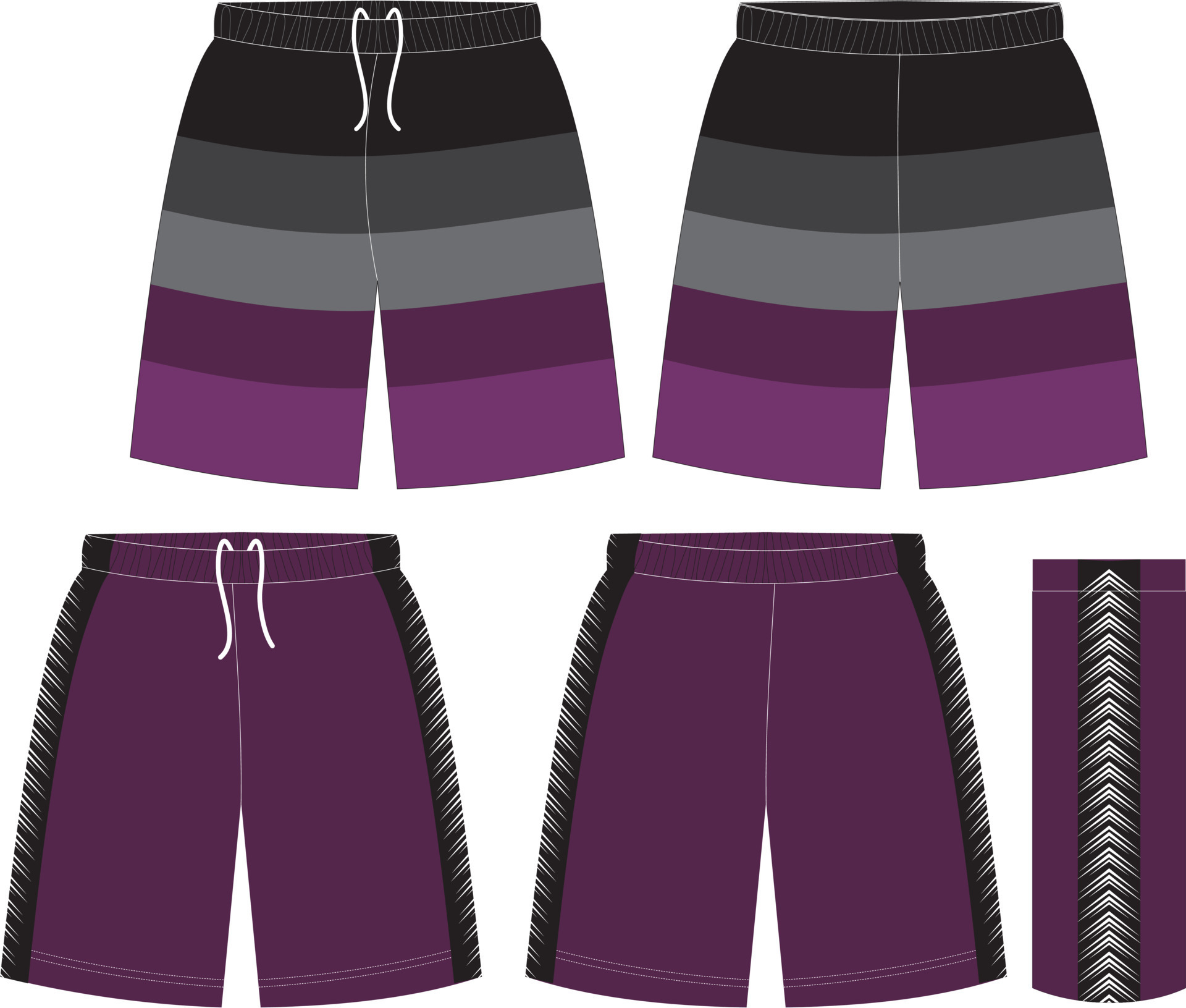 Basketball Uniform Shorts Template for Basketball Club Front and Back ...