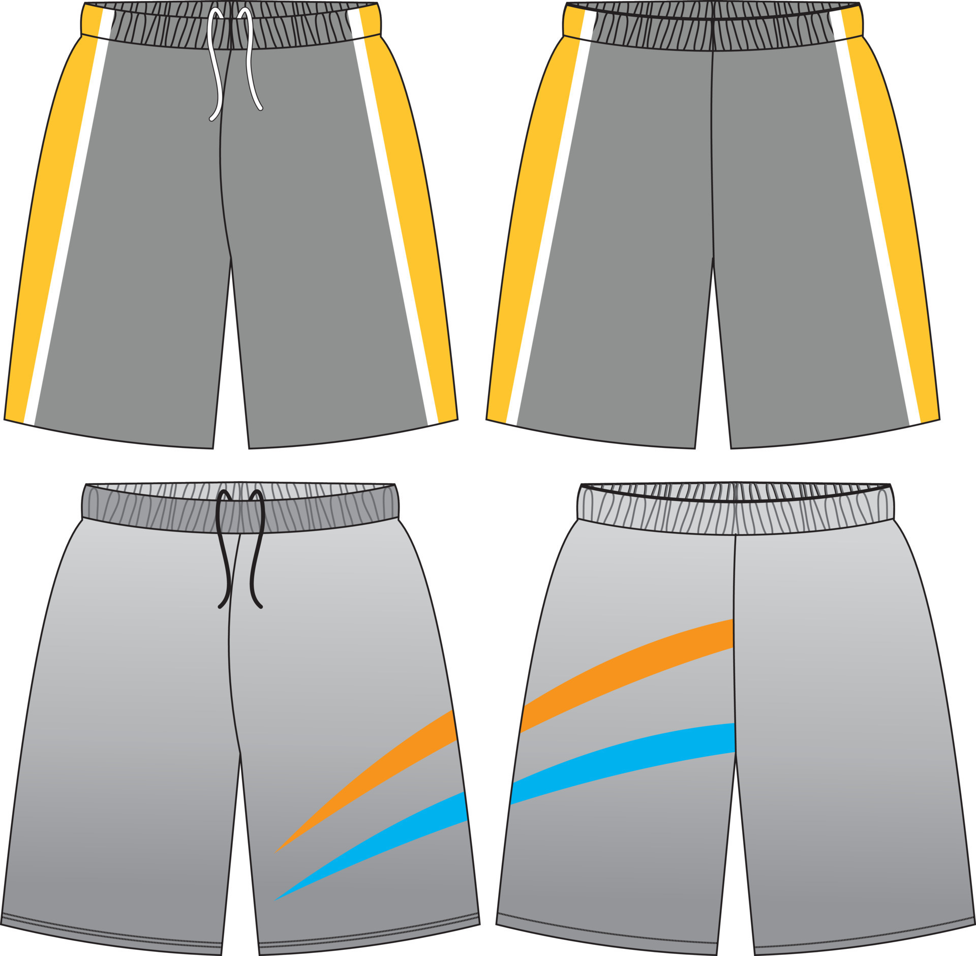 Basketball Uniform Shorts Template for Basketball Club Front and Back ...