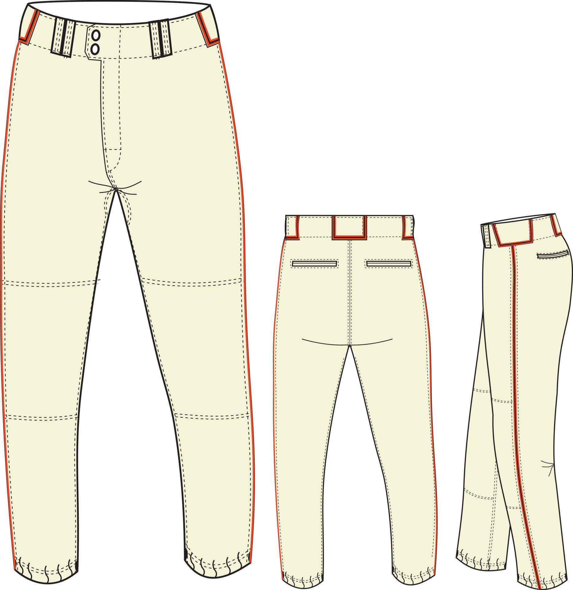 Baseball Uniform Jersey Pants Design Mock ups 13153949 Vector Art at