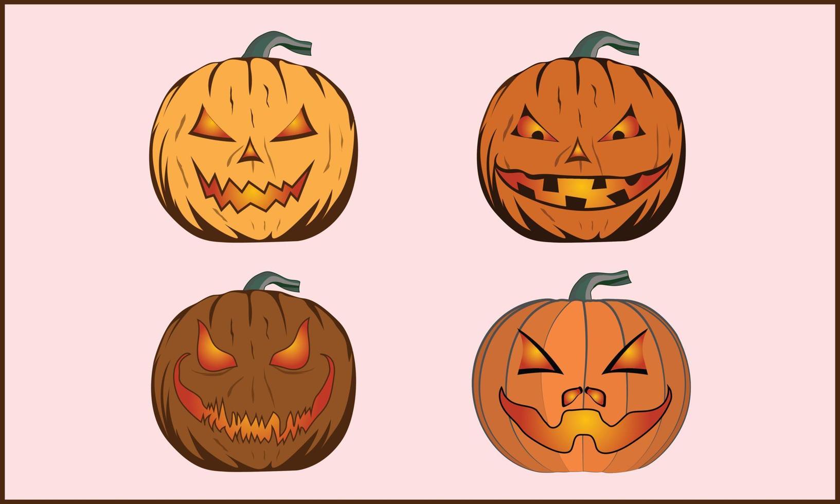 ilustración de diseño de calabaza de halloween vector