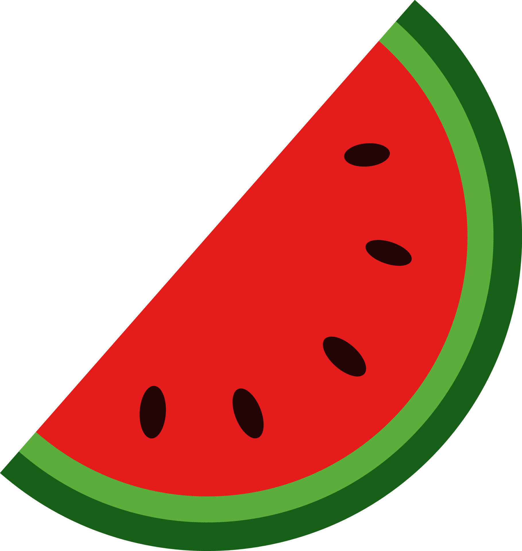 Watermelon, vector. Watermelon in red color on a white background. 13154702  Vector Art at Vecteezy