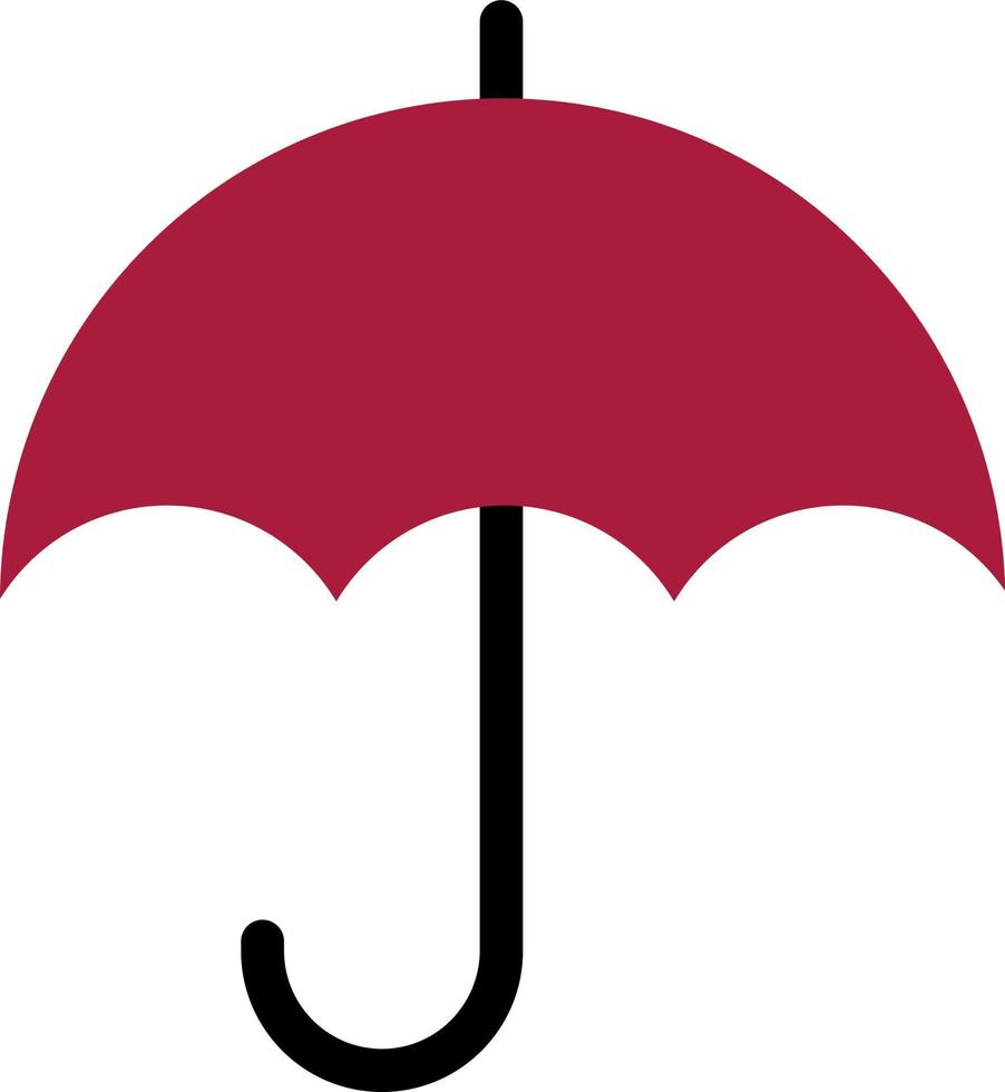 Umbrella, vector. Red umbrella on a white background. vector