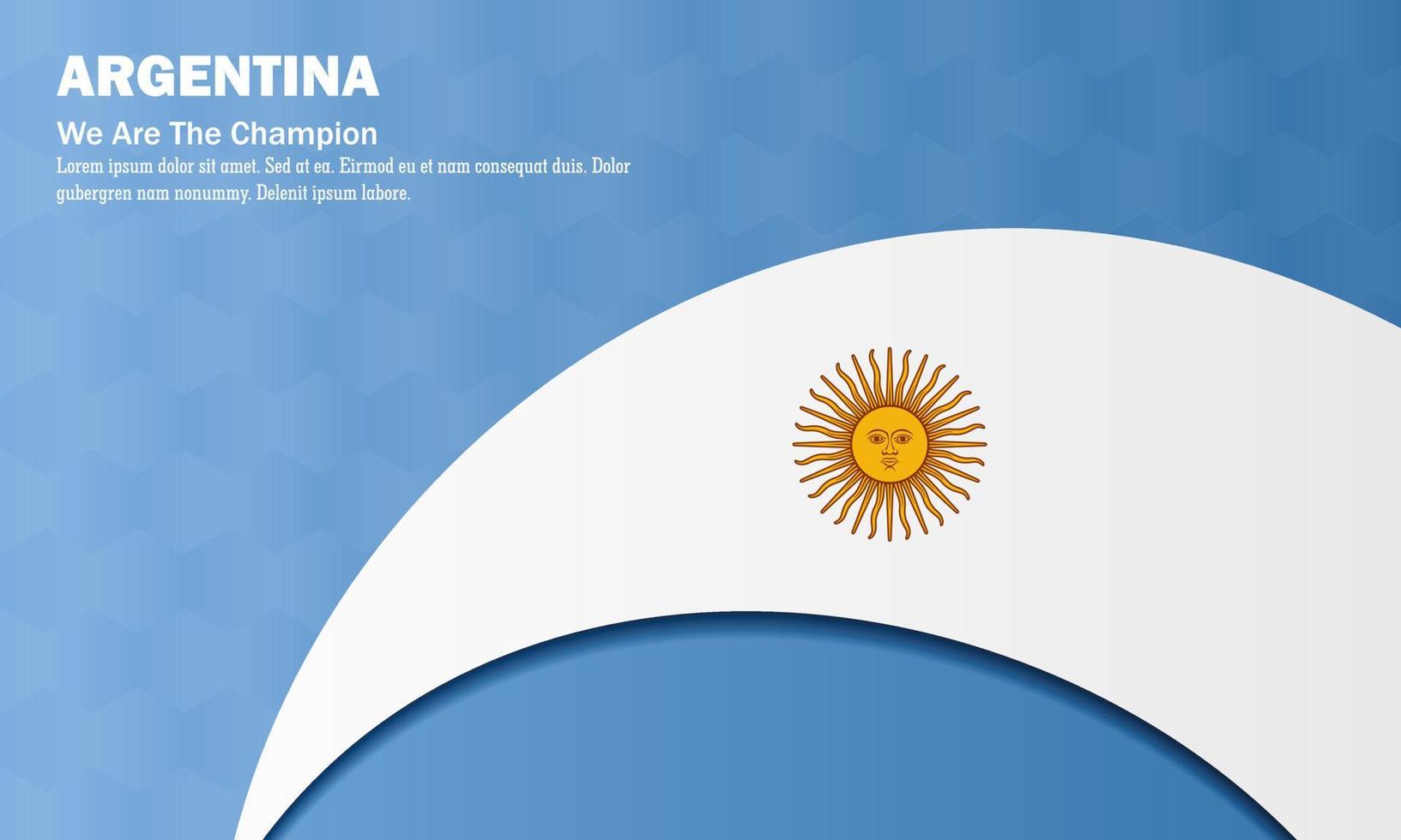 fondo vectorial bandera argentina ilustración vectorial y texto, combinación de colores perfecta vector