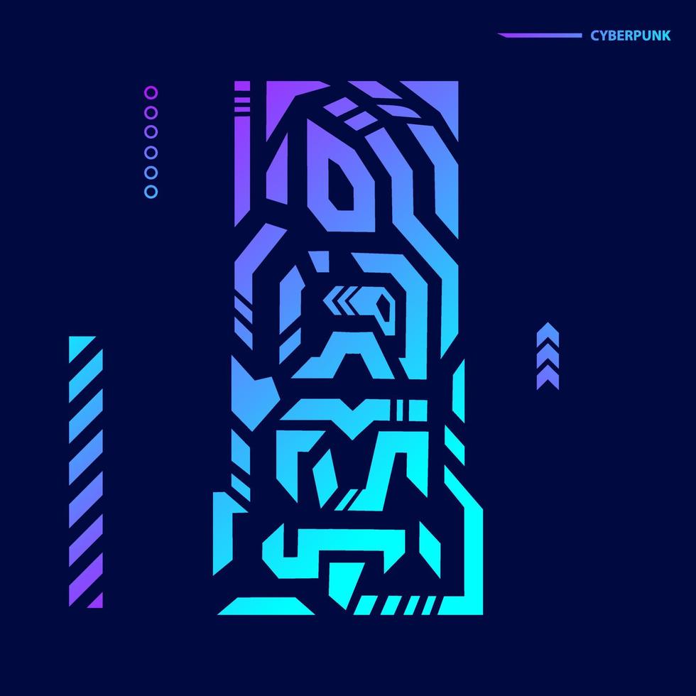 moderno cyberpunk background.vector abstracto con elementos de forma futurista. vector