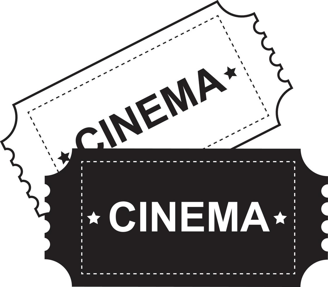 Ticket admit icon set. Movie ticket stub sign. Line raffle ticket icon