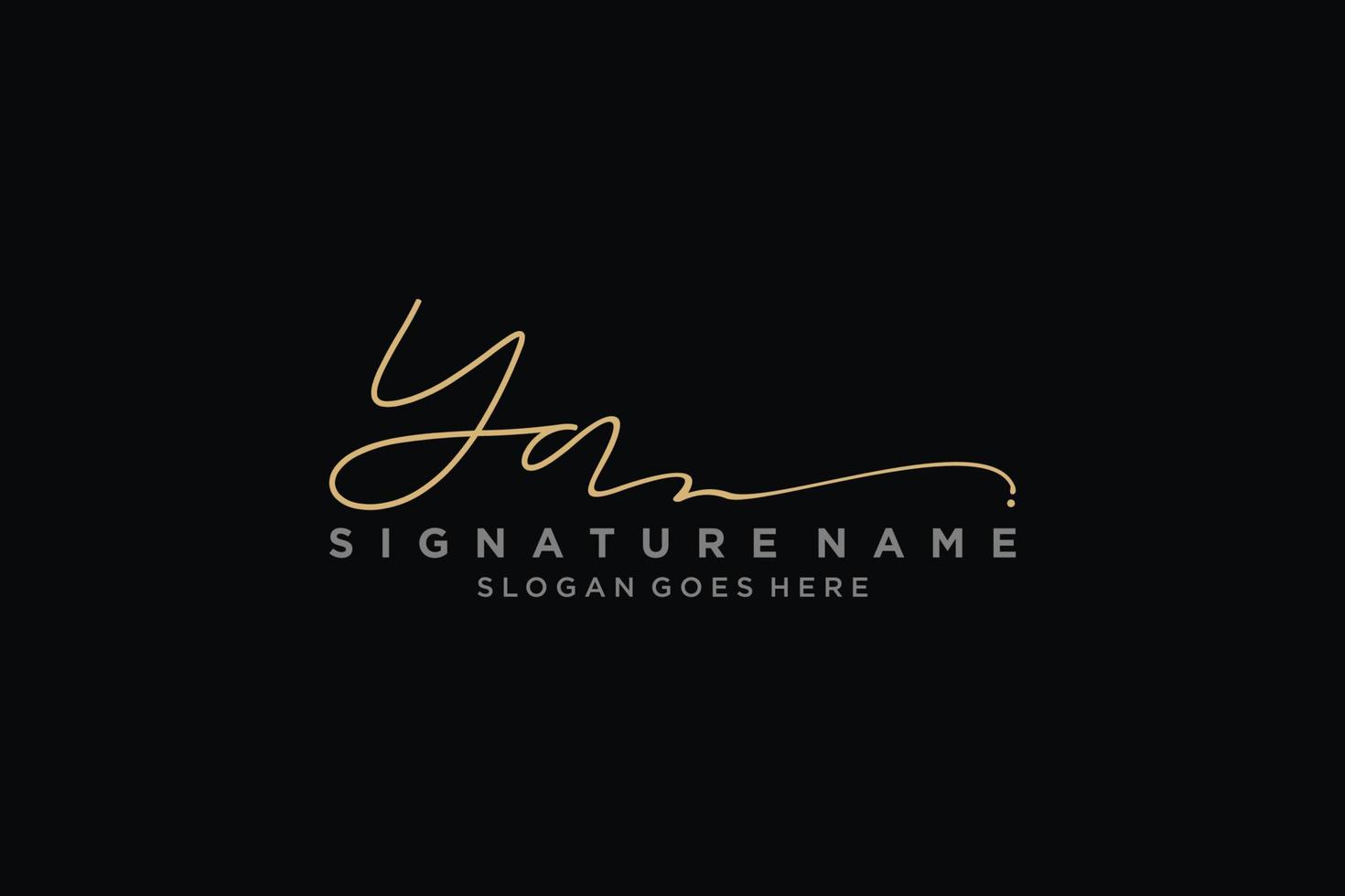 Initial YA Letter Signature Logo Template elegant design logo Sign Symbol template vector icon