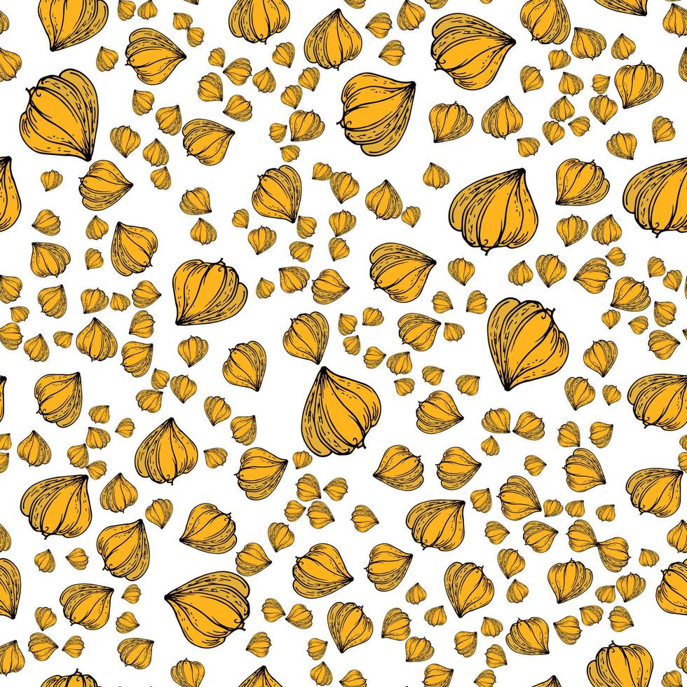 Autumn seamless pattern floral. vector