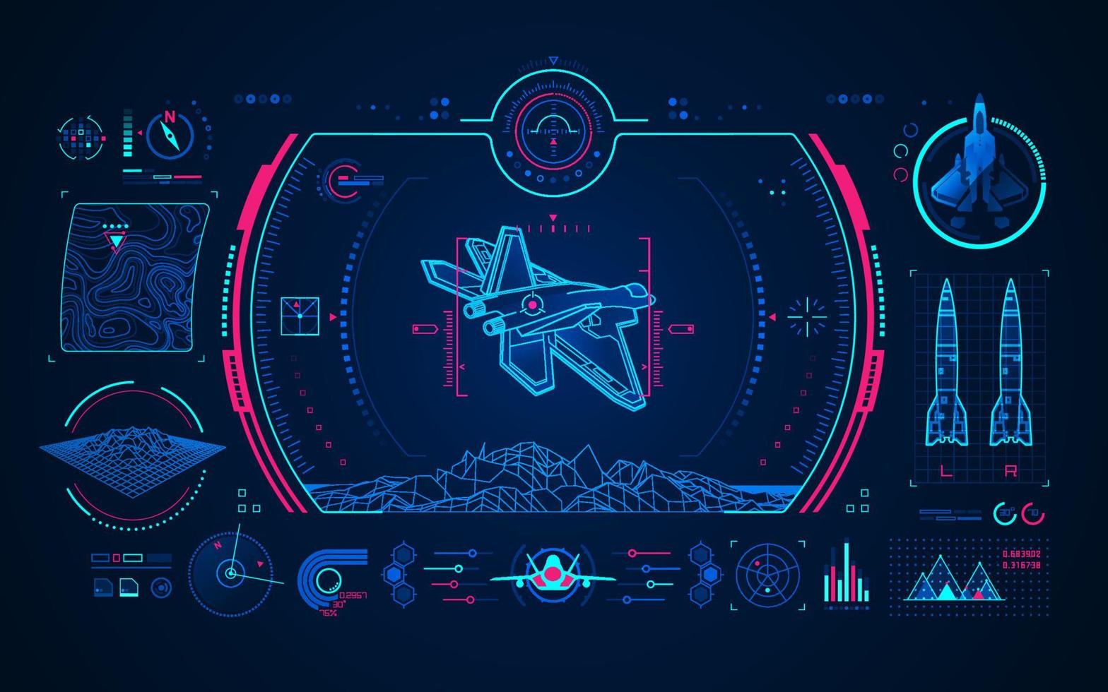 Air Fighter Interface vector