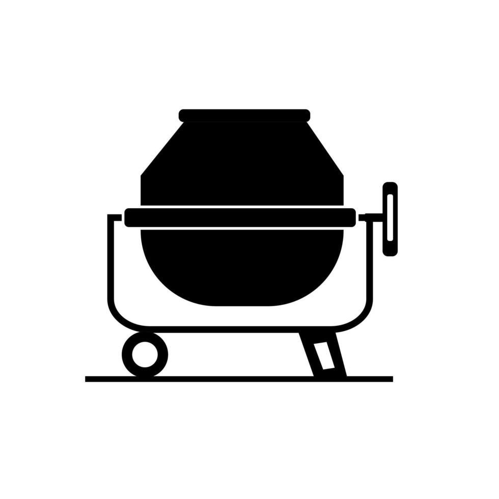 concrete mixer vector icon. Automatic mixer. cement mixer machine