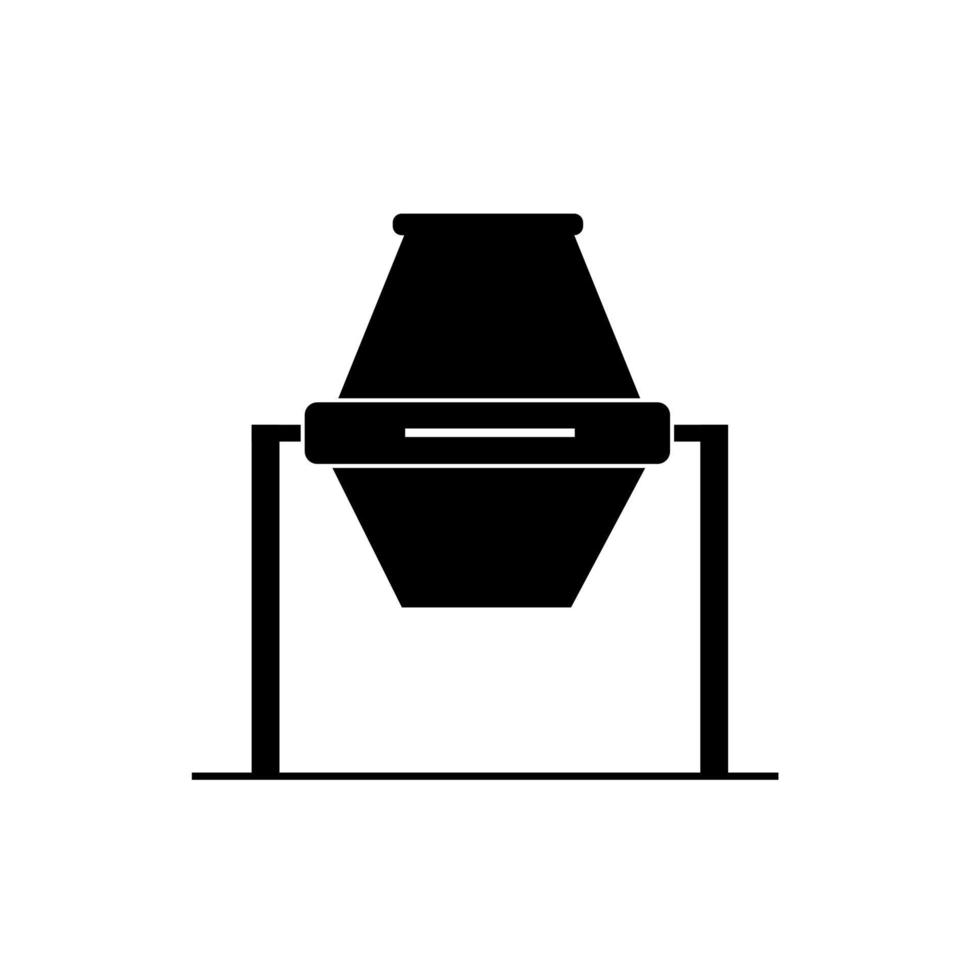 concrete mixer vector icon. Automatic mixer. cement mixer machine