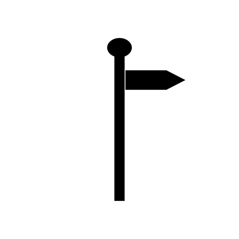 vector de icono de poste indicador en estilo negro moderno