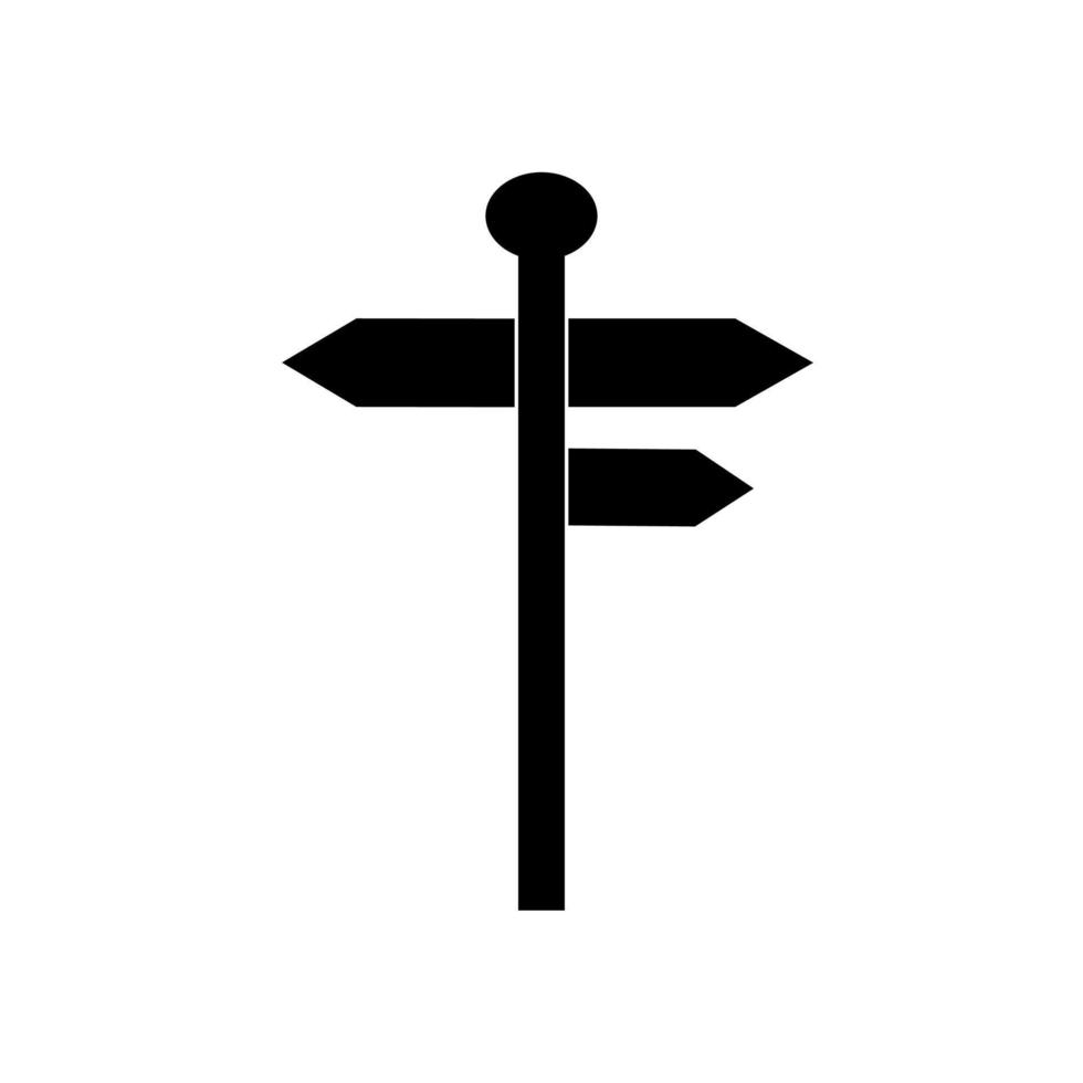 vector de icono de poste indicador en estilo negro moderno