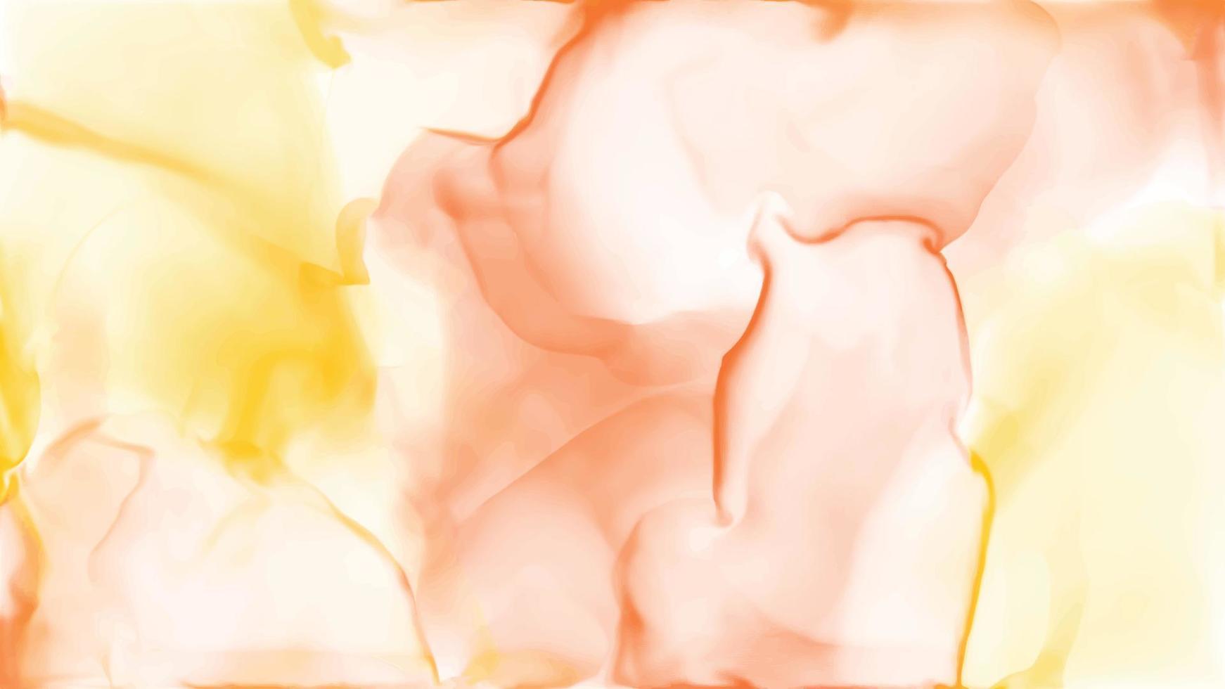 Elegant Watercolor Liquide Background. Orange Alcohol Ink Vector Wave Wallpaper