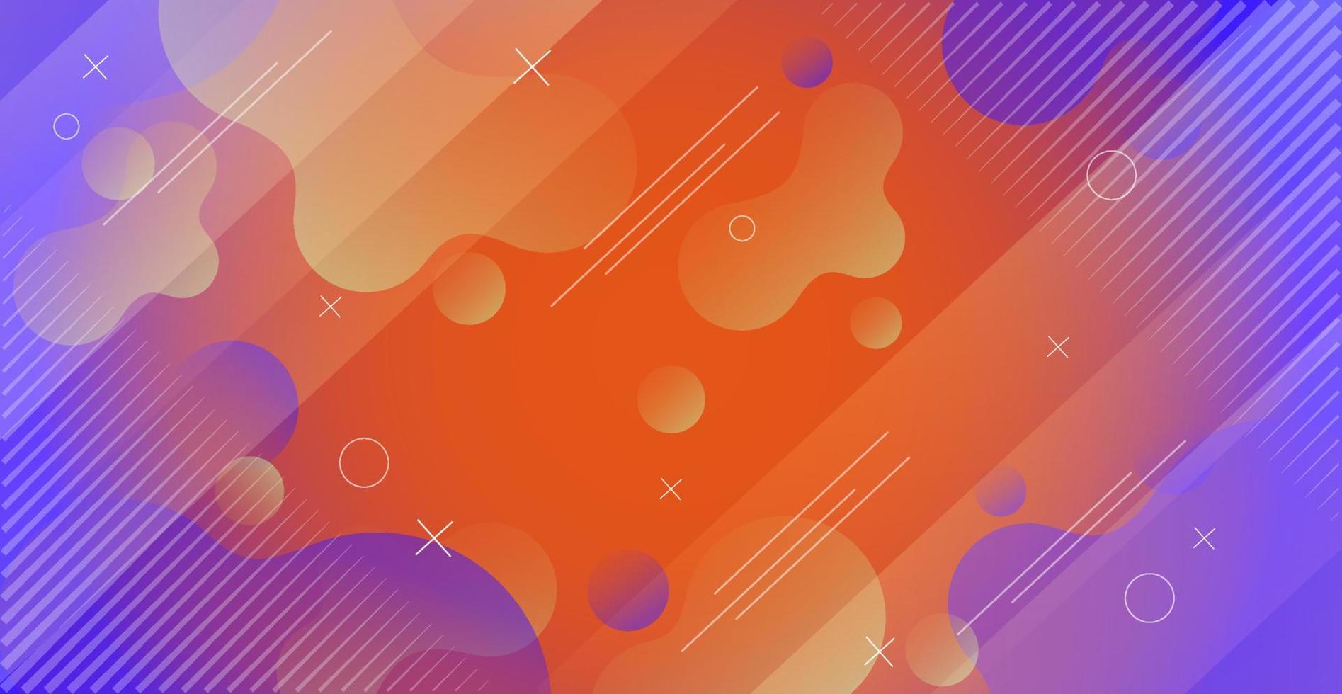 Abstract geometric background with fluid shapes. Bauhaus Memphis minimalist retro poster. Abstract trendy drawing of liquid and round shapes. vector