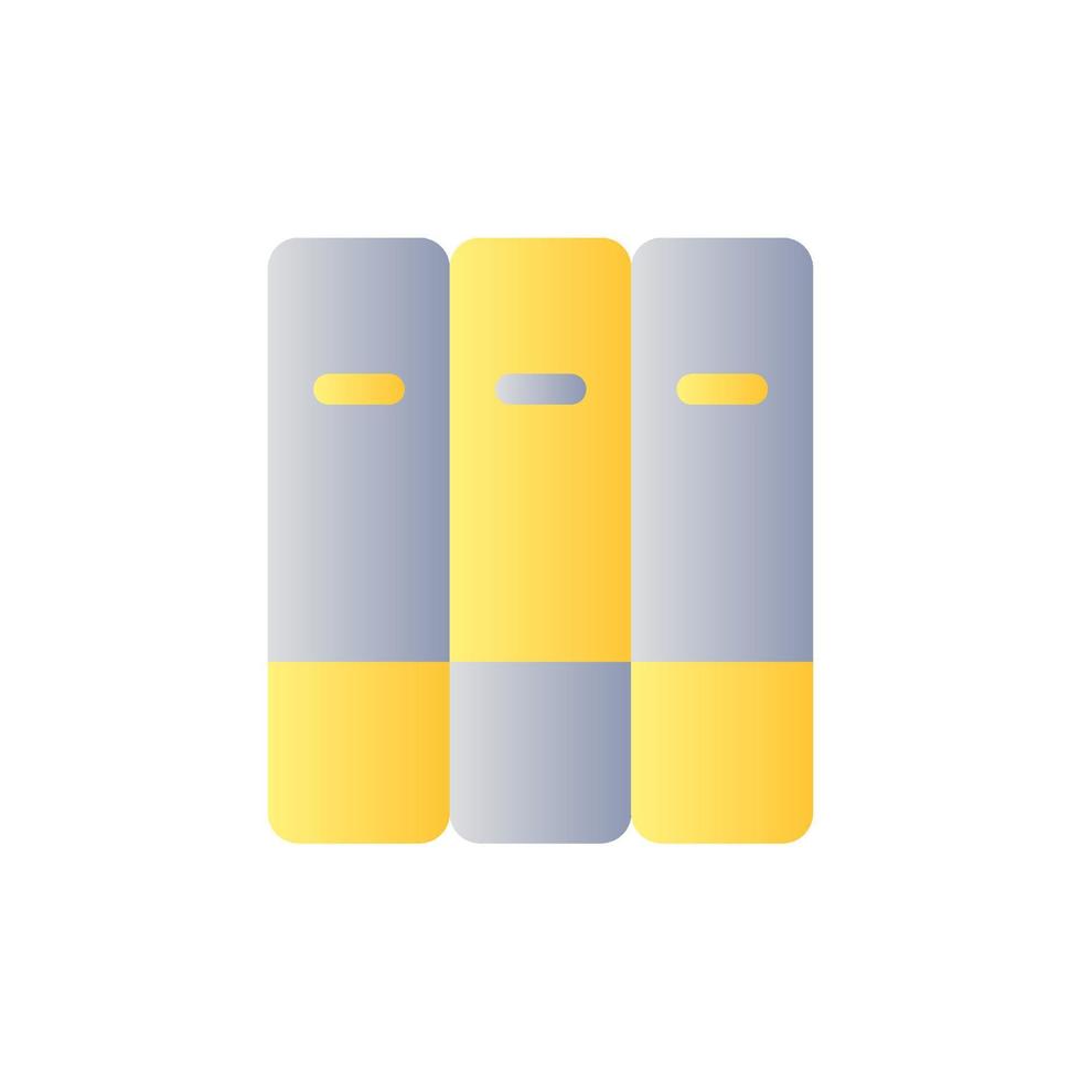 Organize bookshelf flat gradient two-color ui icon. Book collection. Grouping books together. Simple filled pictogram. GUI, UX design for mobile application. Vector isolated RGB illustration