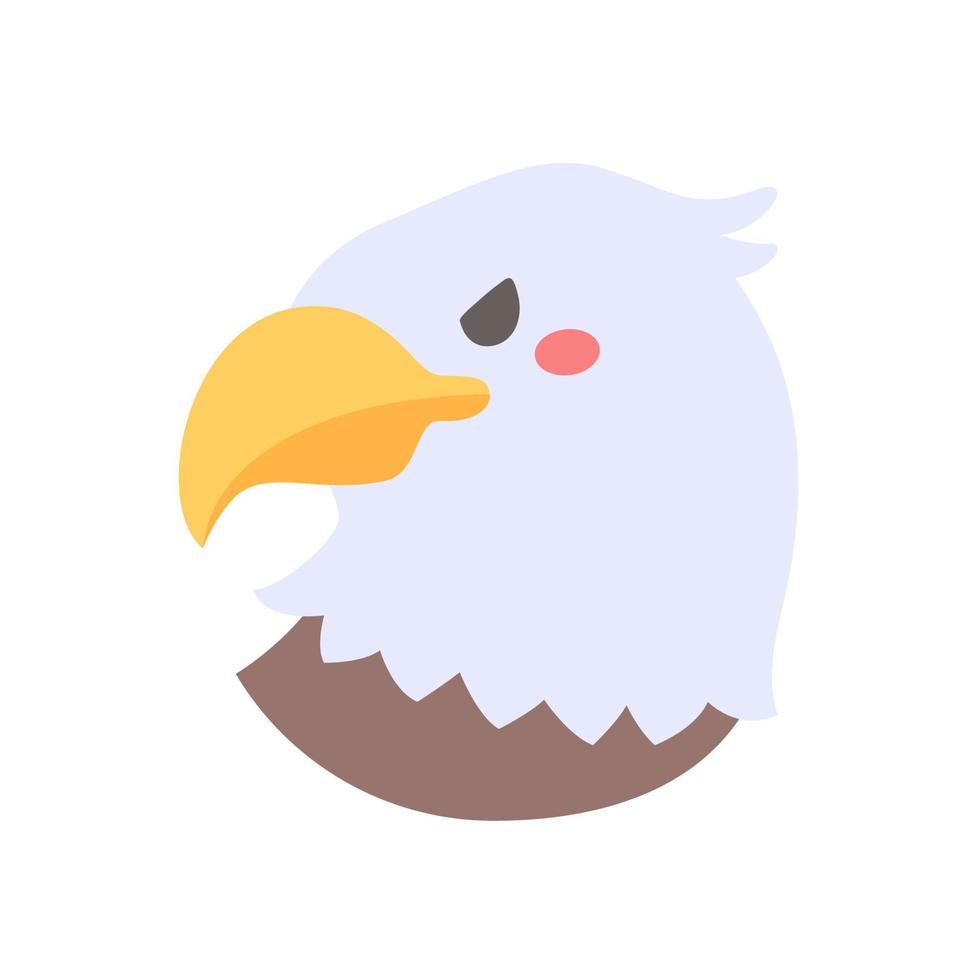 falcon vector. cute animal face design for kids vector