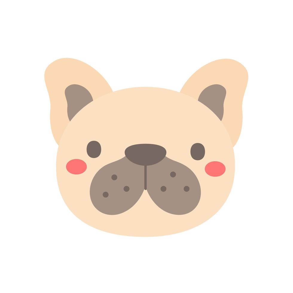 Different dog breeds faces that look cute. vector