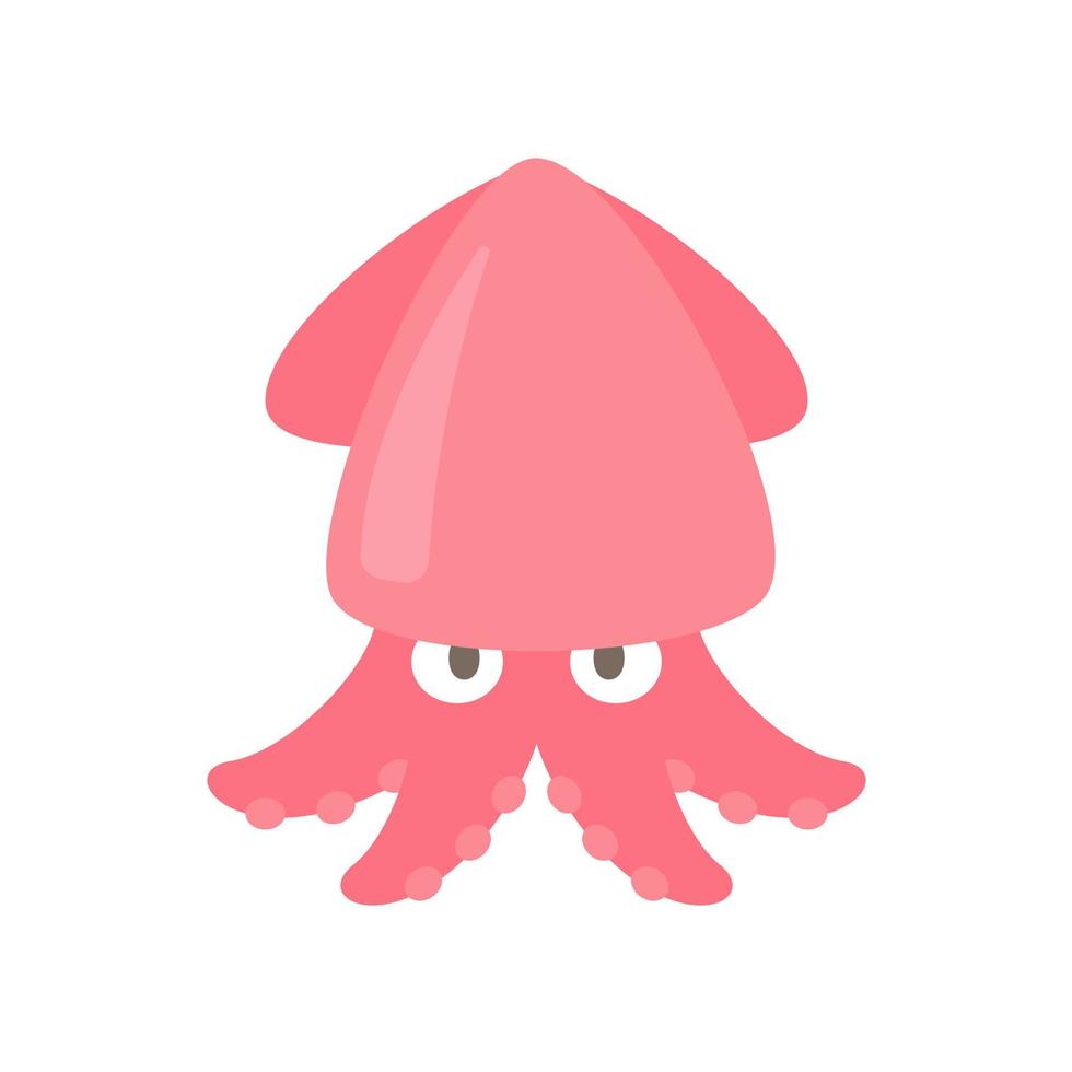 Octopus vector. cute animal face design for kids vector
