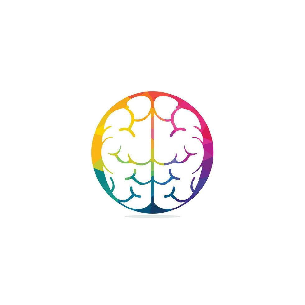Creative brain logo design. Think idea concept. Brainstorm power thinking brain Logotype icon. vector