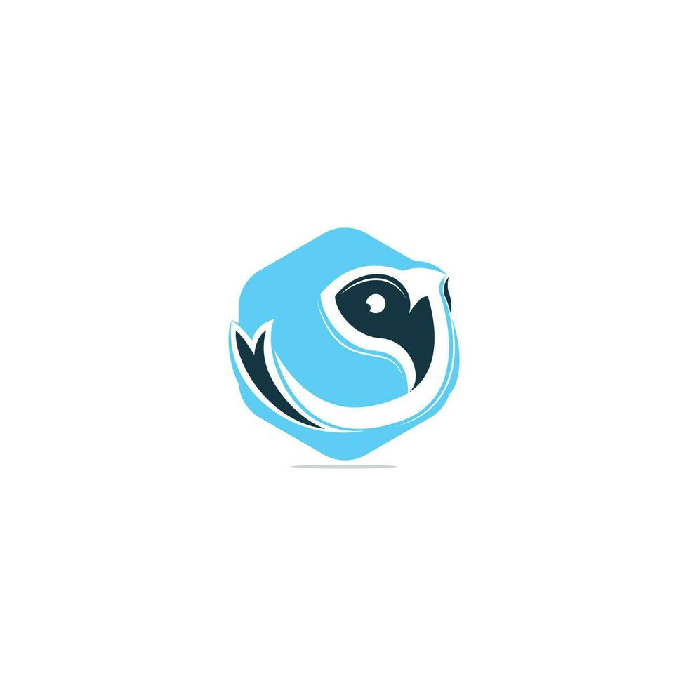 Fish vector logo design. Fishing logo concept.