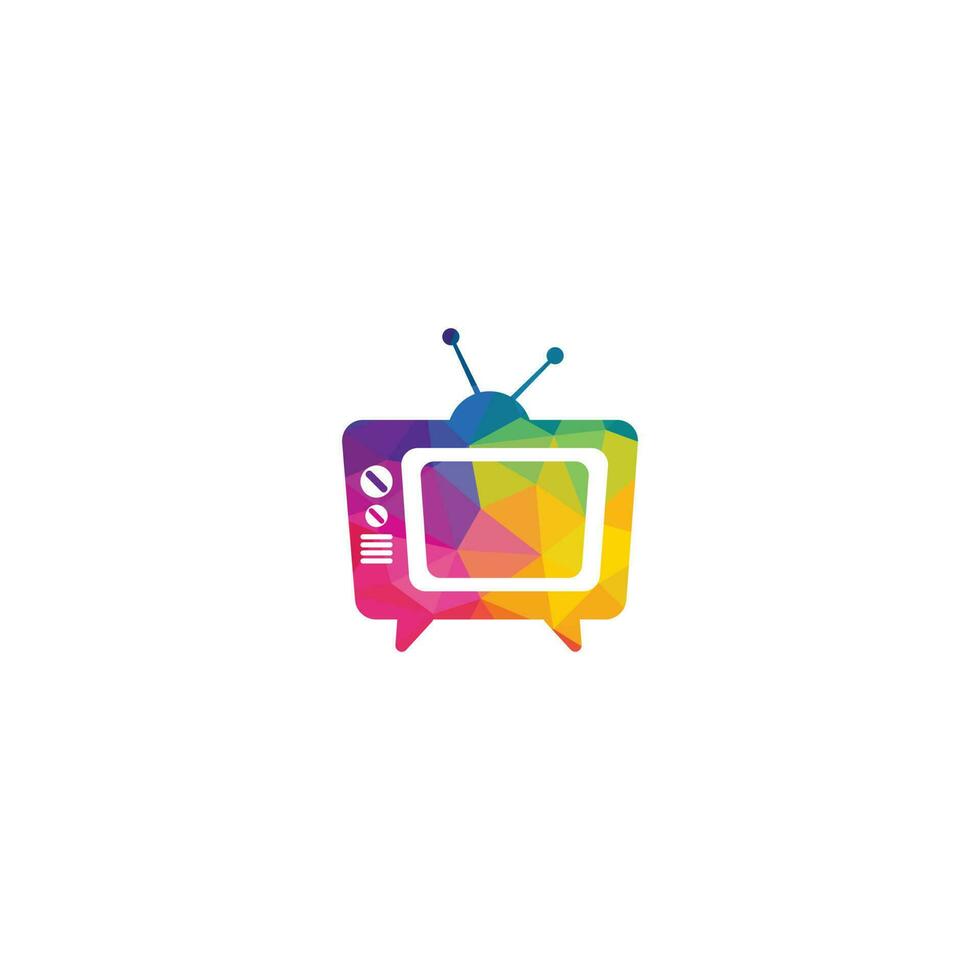 TV media logo design. TV Service Logo Template Design. vector