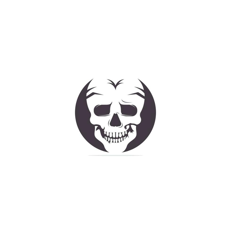plantilla de diseño de logotipo de calavera. cráneo en estilo vintage. vector