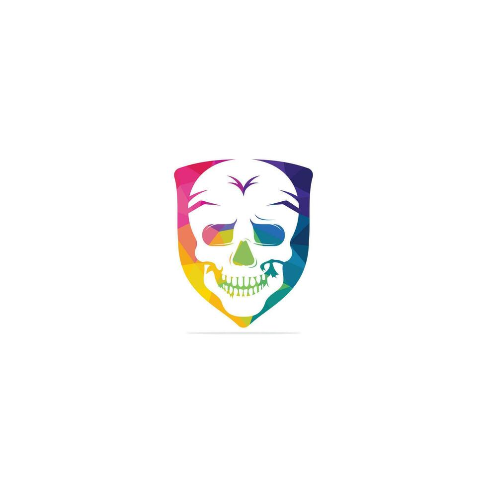 Skull logo design template. Skull in vintage style. vector