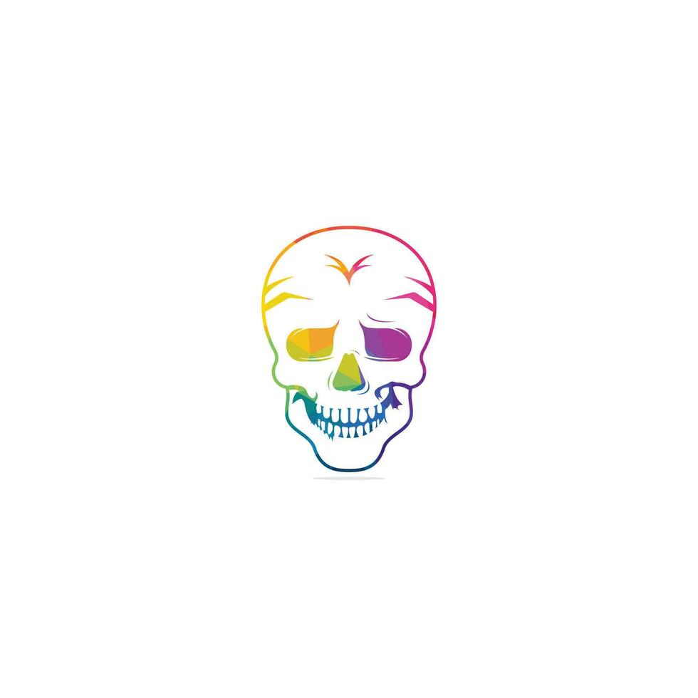 plantilla de diseño de logotipo de calavera. cráneo en estilo vintage. vector