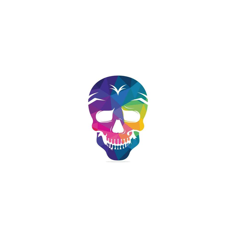 plantilla de diseño de logotipo de calavera. cráneo en estilo vintage. vector