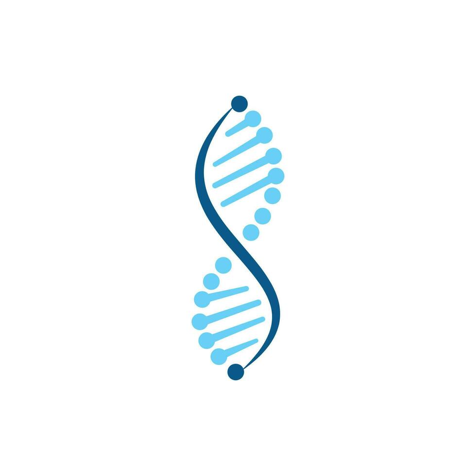 Science genetics vector logo design. Genetic analysis, research biotech code DNA. Biotechnology genome chromosome.