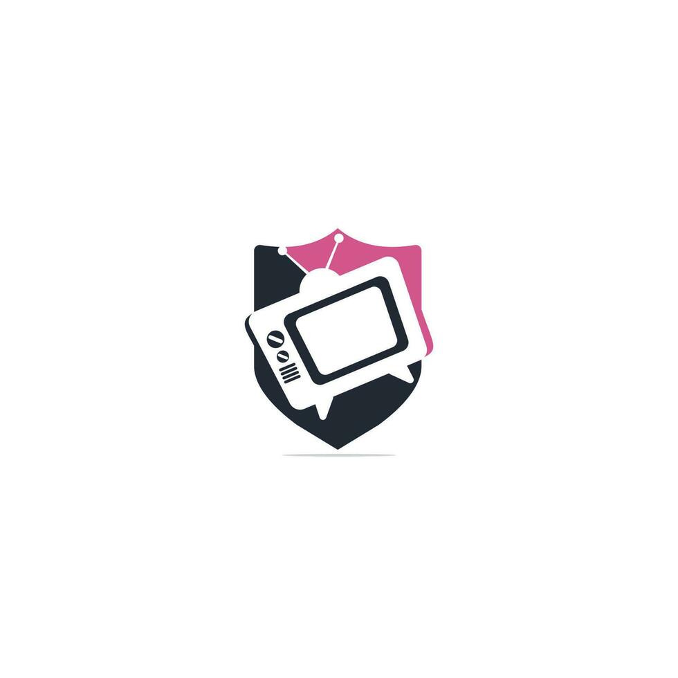 TV media logo design. TV Service Logo Template Design. vector